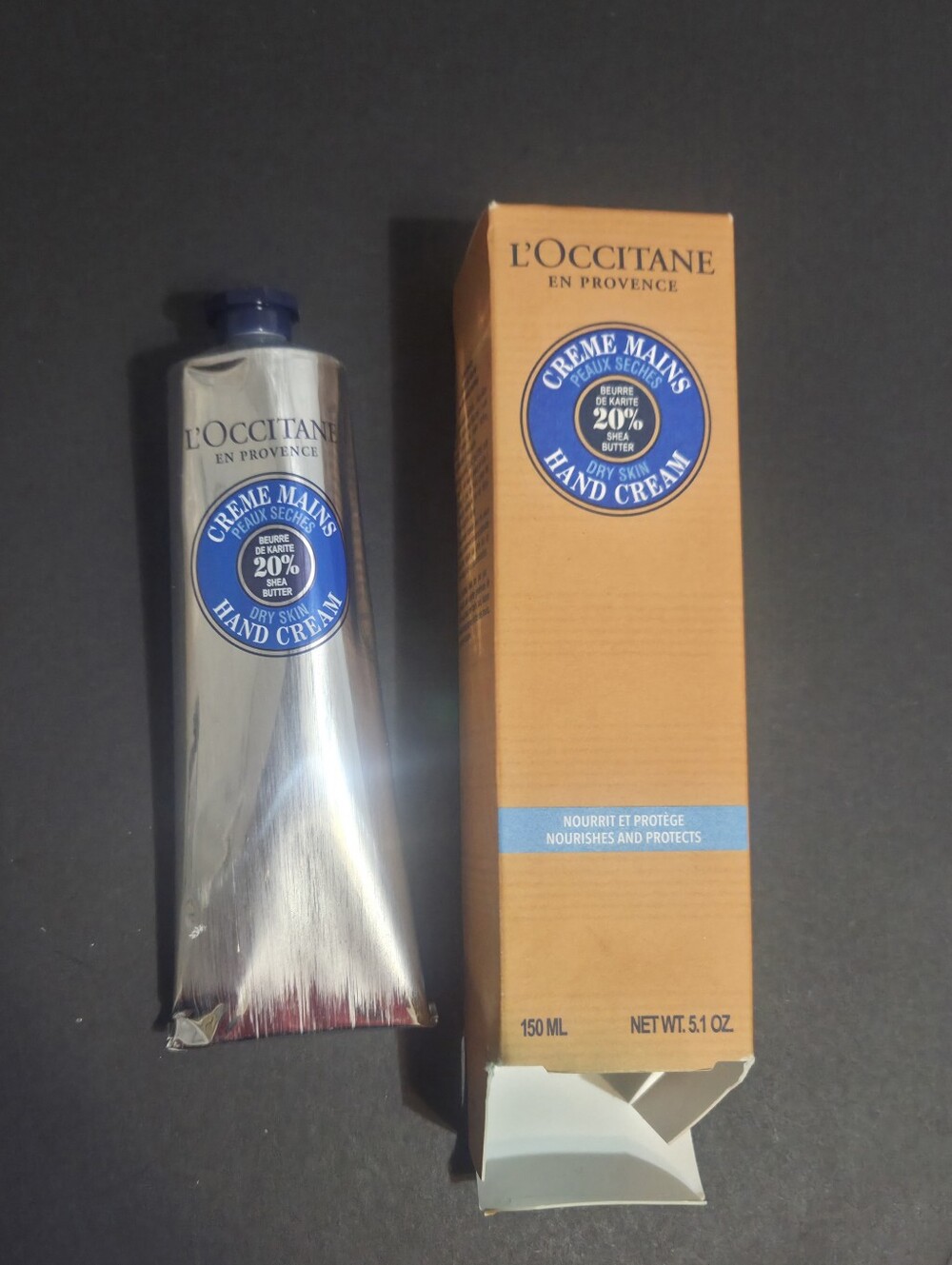 L'OCCITANE Hand Cream Silver Tube Orange Box NEW UNOPENED